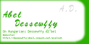 abel dessewffy business card